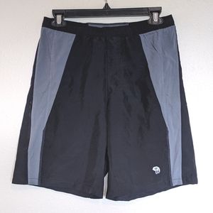 Men's Mountain Hardwear Running Refueler Shorts sz small gray black workout